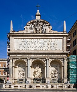 Fuente del Acqua Felice, plaza San Bernardo, Roma.