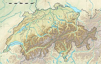 Mapa del Lago Lemán ubicado en Suiza