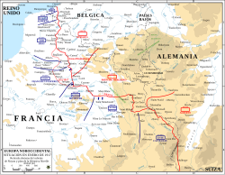 Mapa del frente occidental en 1917