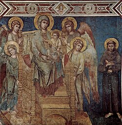 Virgen con ángeles y San Francisco de Cimabue