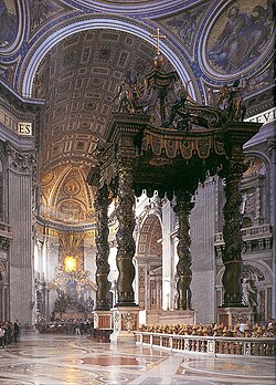 Baldaquino de Bernini en la Basílica de San Pedro