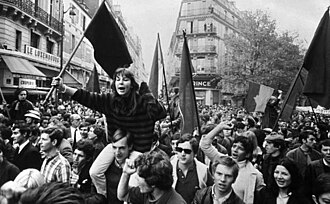Protestas en París en mayo de 1968.