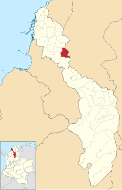 Mapa de localización de Zambrano en el departamento de Bolívar