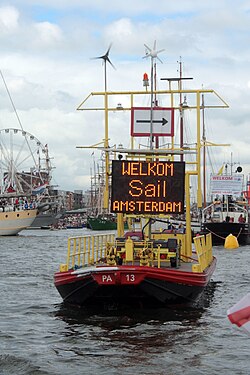Cartel de bienvenida a SAIL Amsterdam