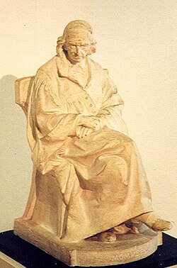 Boceto de modelo para el monumento berlinés a Mommsen realizado por Fritz Schaper en 1905.