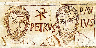 Grabado de Pedro y Pablo