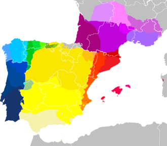 Mapa de la extensión de los dialectos asturleoneses