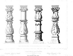 Detalle de las columnas del patio