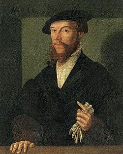 Retrato anónimo de Juan Calvino elaborado hacia 1540.