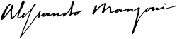 Firma manuscrita de Alessandro Manzoni