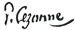 Firma autógrafa de Paul Cézanne registrada en documentos históricos.