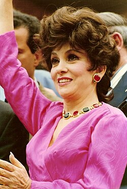 Gina Lollobrigida en los años noventa