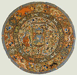 Pieza textil del Oriente Medio con motivos mongoles expuesta en el museo