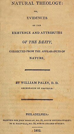 Portada de Teología natural de 1802