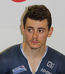 Thomas Boudat en una competición de ciclismo