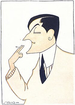Retrato de Tomás Borrás por Sirio en La Esfera en 1917