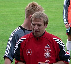 Klinsmann dirigiendo a la selección de Alemania