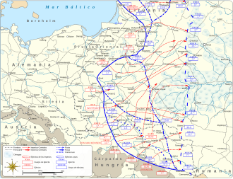 Mapa de la Ofensiva de Gorlice-Tarnów