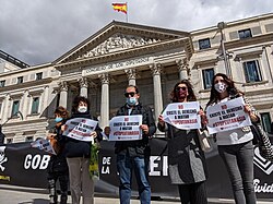 Manifestación contra la ley de la eutanasia