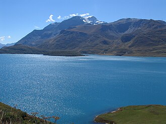 Embalse situado en la zona del puerto de Mont Cenis