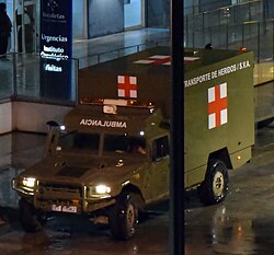 Ambulancia militar especializada de la UME
