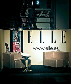Revista Elle expuesta en un estand durante la feria The Brandery en el año 2010