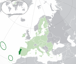 Mapa esquemático de los archipiélagos de las Azores y Madeira