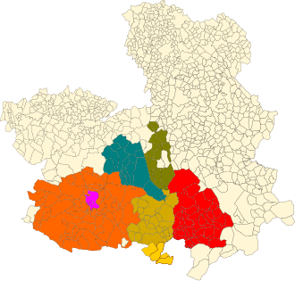 Partidos que formaban la provincia de La Mancha