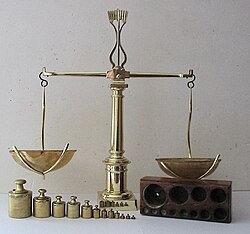 Balanza mecánica de dos platos