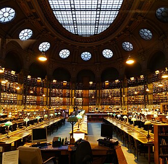Vista histórica de la Biblioteca Nacional de Francia