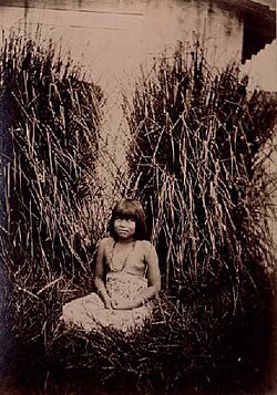 Niña qom fotografiada aproximadamente en 1876