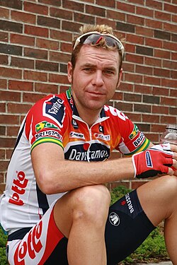 Henk Vogels en una competición ciclista