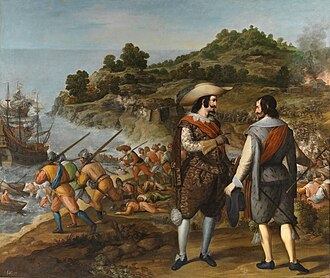 La recuperación de la isla de Puerto Rico por el gobernador Juan de Haro, obra de Eugenio Cajés (1634)