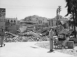 Edificios destruidos por las fuerzas británicas en 1938