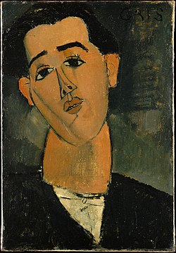 Retrato de Juan Gris por Amedeo Modigliani