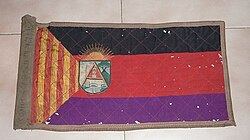 Banderín original del Consejo Regional de Defensa de Aragón