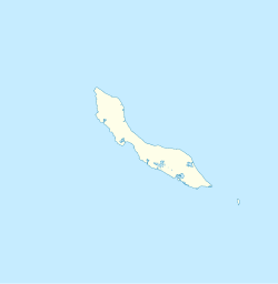 Mapa de localización de Willemstad en la isla de Curazao