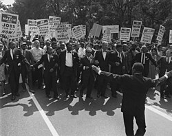 Marcha sobre Washington por el trabajo y la libertad de 1963 con Martin Luther King.