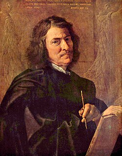 Autorretrato de Nicolas Poussin de 1650 conservado en el Museo del Louvre