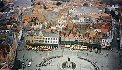 Plaza del mercado en Bélgica