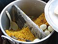 Detalle del arroz de lisa