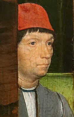 Retrato representativo relacionado con la escuela y la época de Hans Memling