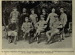 Conferencia de paz entre Kitchener y Botha en 1901.