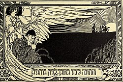 Estampa de Lilien para el Quinto Congreso Sionista en Basilea, 1901.