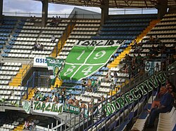 Aficionados del club en desplazamiento