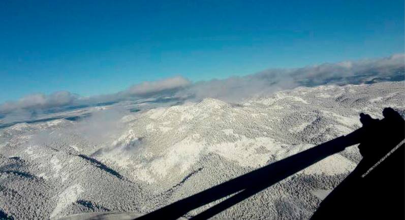 La Sierra Madre Occidental cubierta de nieve durante la temporada invernal