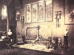 Fotografía histórica de la planta noble del Palacio Güell en 1892