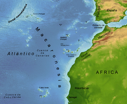 Mapa de distribución del canario silvestre