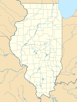 Mapa que muestra la ubicación de Chicago dentro del estado de Illinois