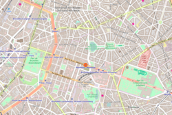 Mapa de la estación de metro Maelbeek